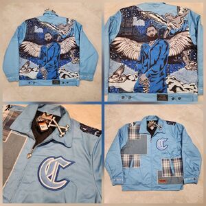 Brand X The Marathon Work Jacket Mens 2XL Embroidered Rap Streetwear Bomber RARE